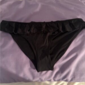 H&M Black Ruffled Swim Bottom